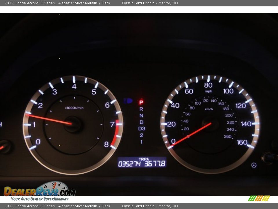 2012 Honda Accord SE Sedan Alabaster Silver Metallic / Black Photo #8