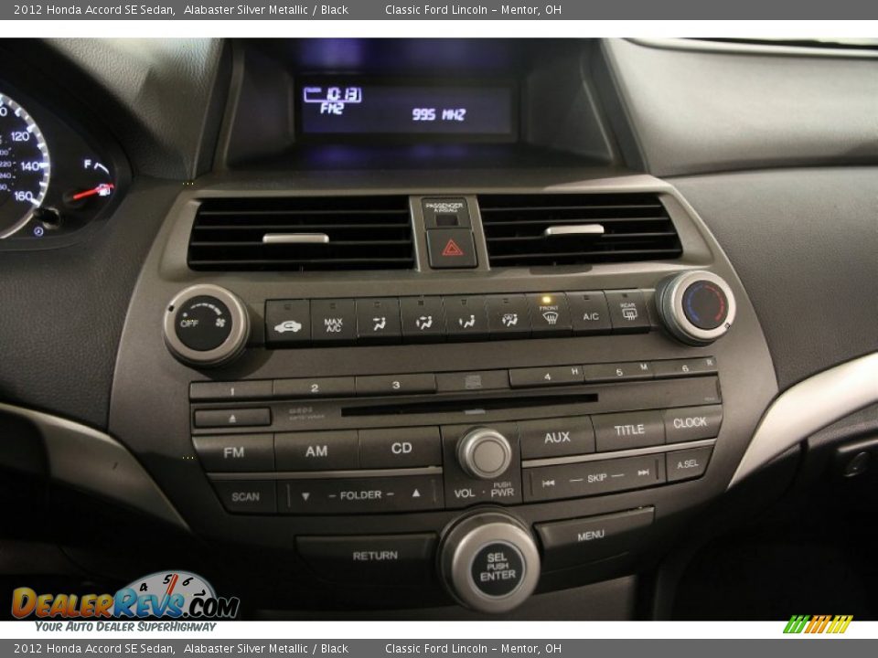 2012 Honda Accord SE Sedan Alabaster Silver Metallic / Black Photo #9