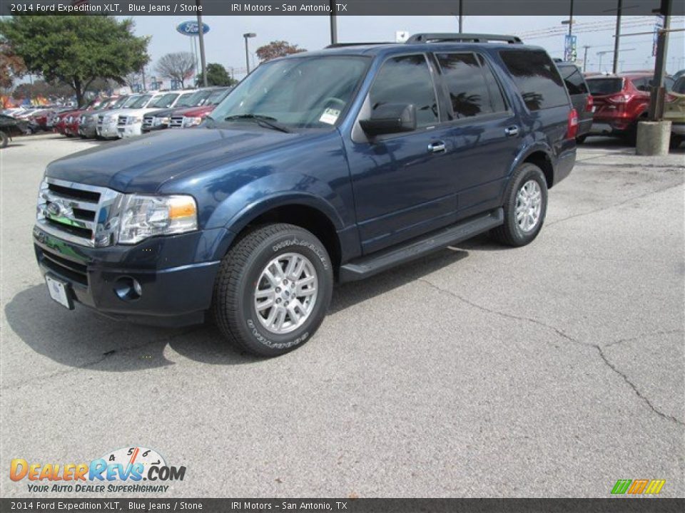 2014 Ford Expedition XLT Blue Jeans / Stone Photo #2