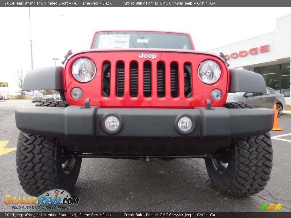 2014 Jeep Wrangler Unlimited Sport 4x4 Flame Red / Black Photo #2