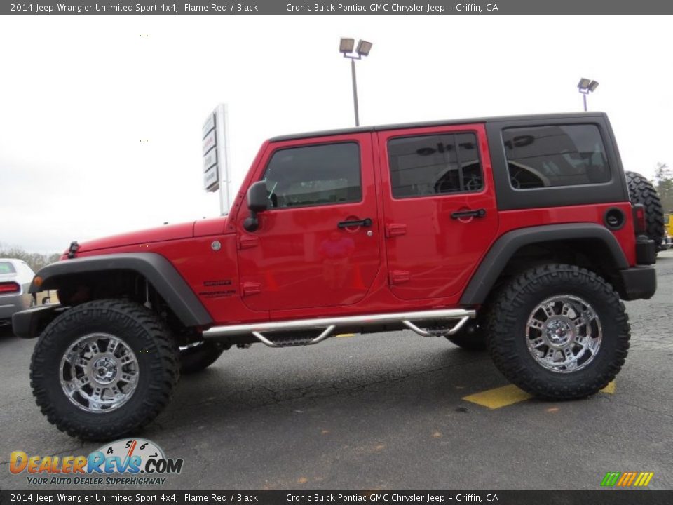 2014 Jeep Wrangler Unlimited Sport 4x4 Flame Red / Black Photo #4