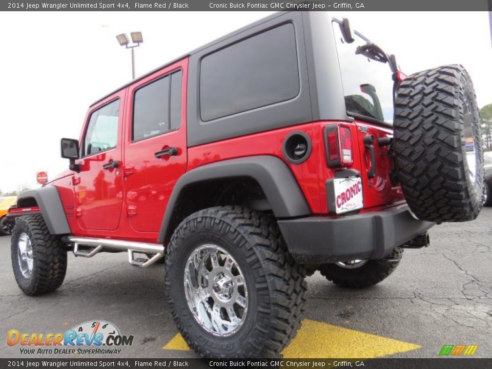 2014 Jeep Wrangler Unlimited Sport 4x4 Flame Red / Black Photo #5