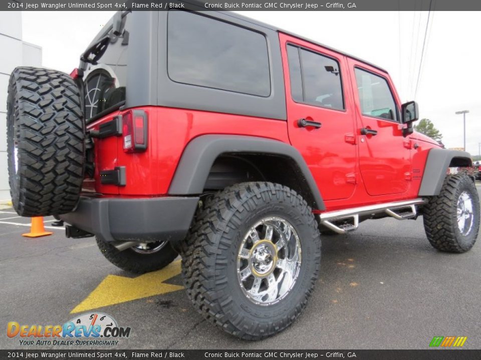 2014 Jeep Wrangler Unlimited Sport 4x4 Flame Red / Black Photo #7