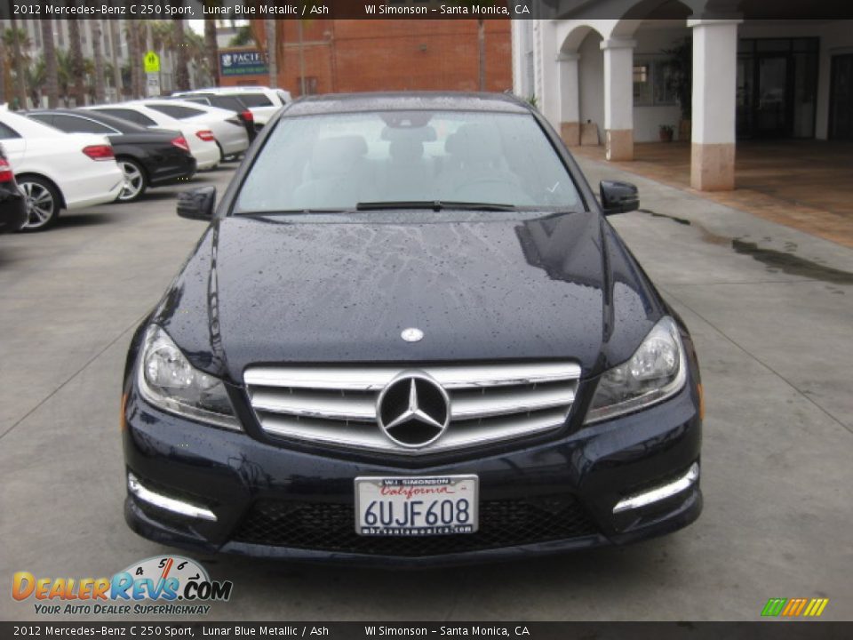2012 Mercedes-Benz C 250 Sport Lunar Blue Metallic / Ash Photo #6