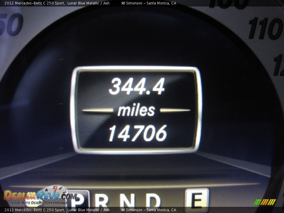 2012 Mercedes-Benz C 250 Sport Lunar Blue Metallic / Ash Photo #10