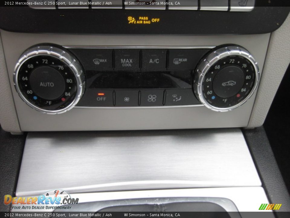 2012 Mercedes-Benz C 250 Sport Lunar Blue Metallic / Ash Photo #13