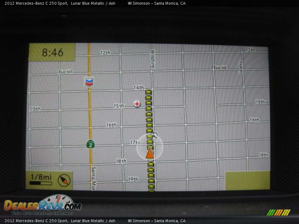 2012 Mercedes-Benz C 250 Sport Lunar Blue Metallic / Ash Photo #17