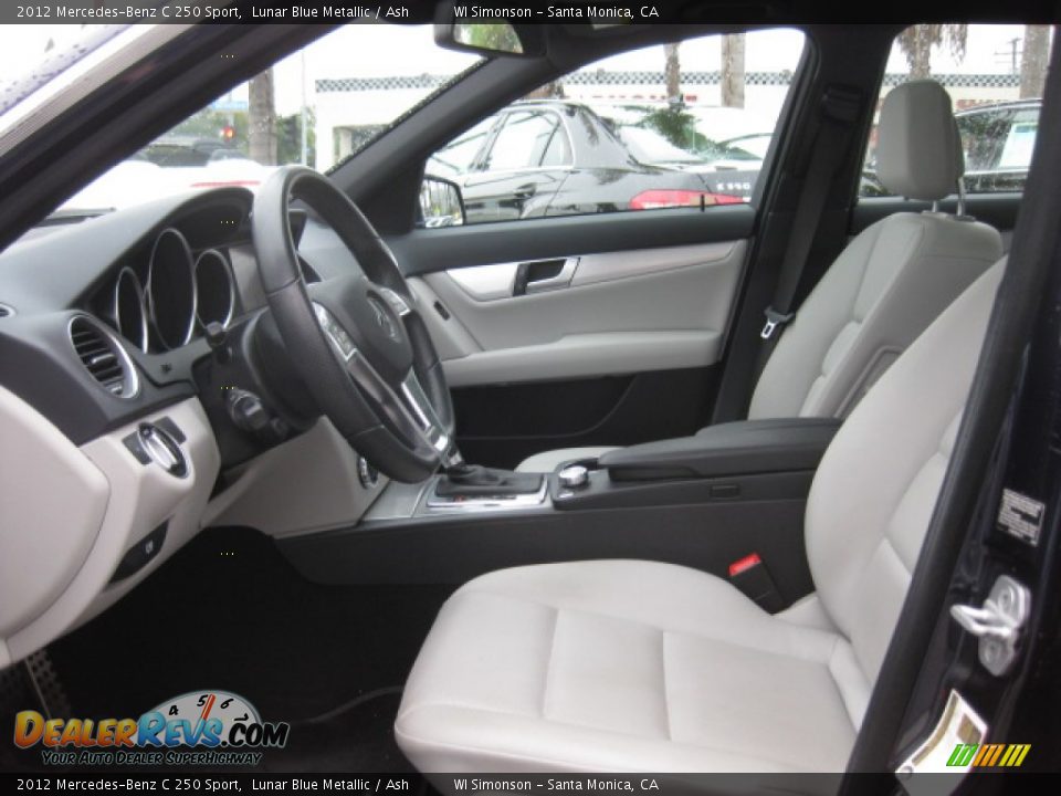 2012 Mercedes-Benz C 250 Sport Lunar Blue Metallic / Ash Photo #19
