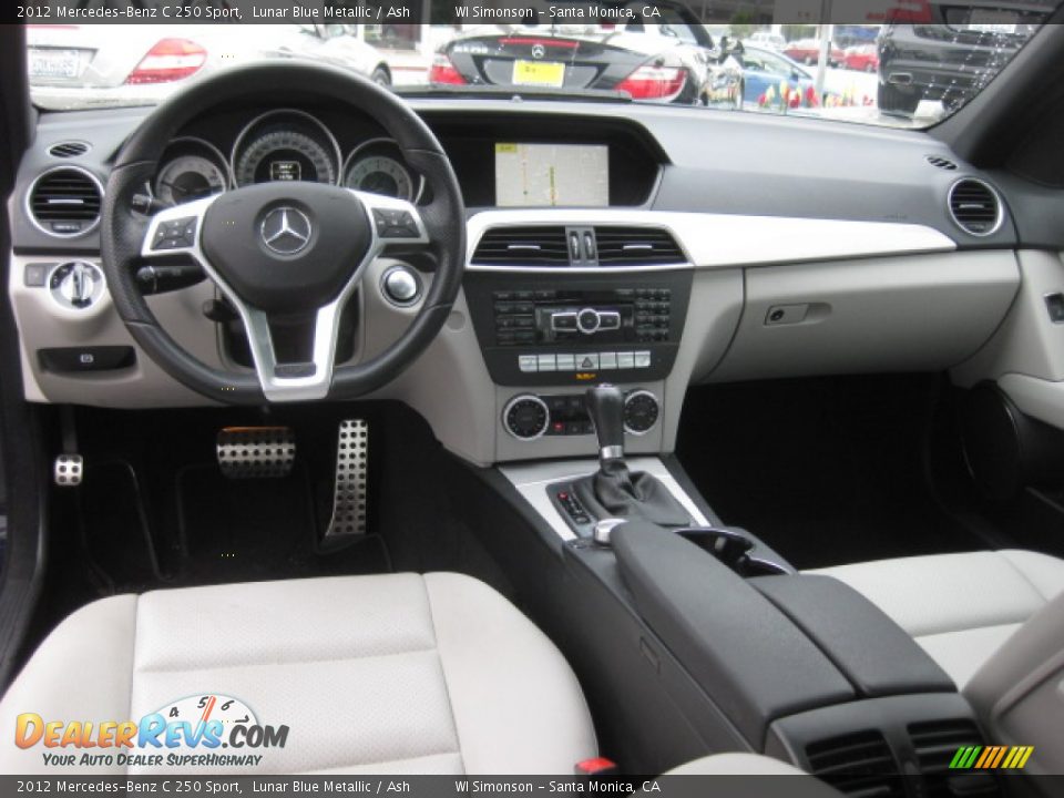 2012 Mercedes-Benz C 250 Sport Lunar Blue Metallic / Ash Photo #21