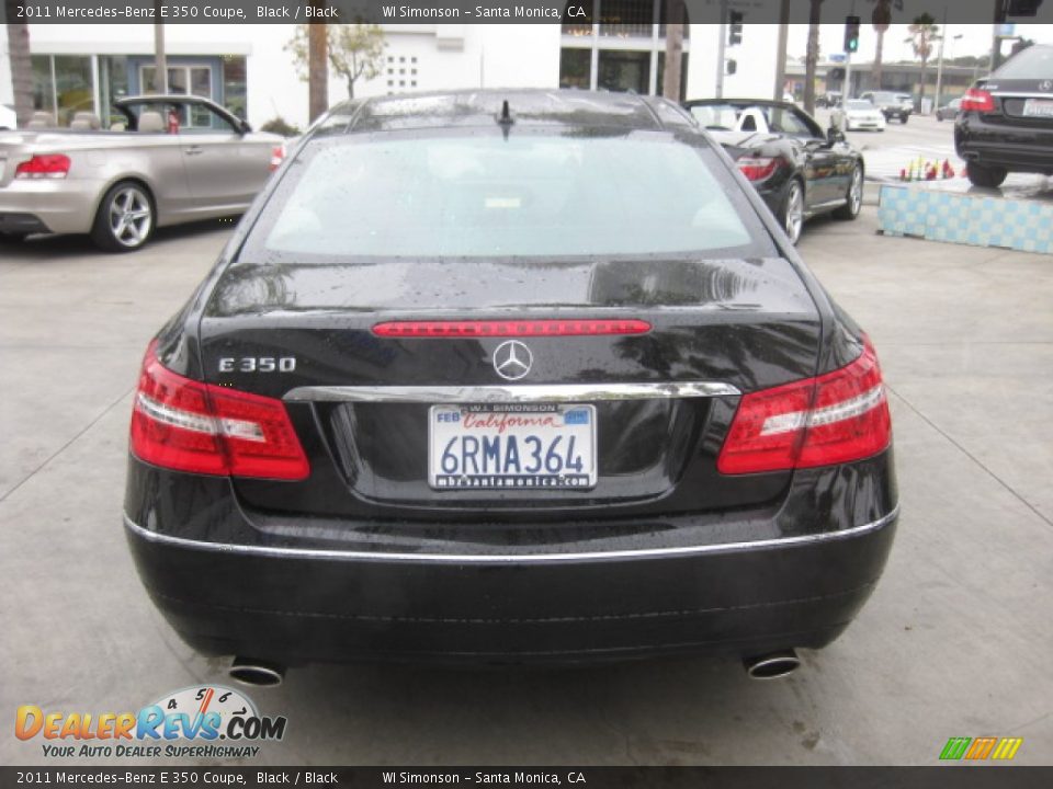 2011 Mercedes-Benz E 350 Coupe Black / Black Photo #3