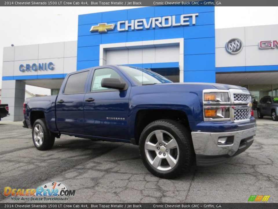 2014 Chevrolet Silverado 1500 LT Crew Cab 4x4 Blue Topaz Metallic / Jet Black Photo #1
