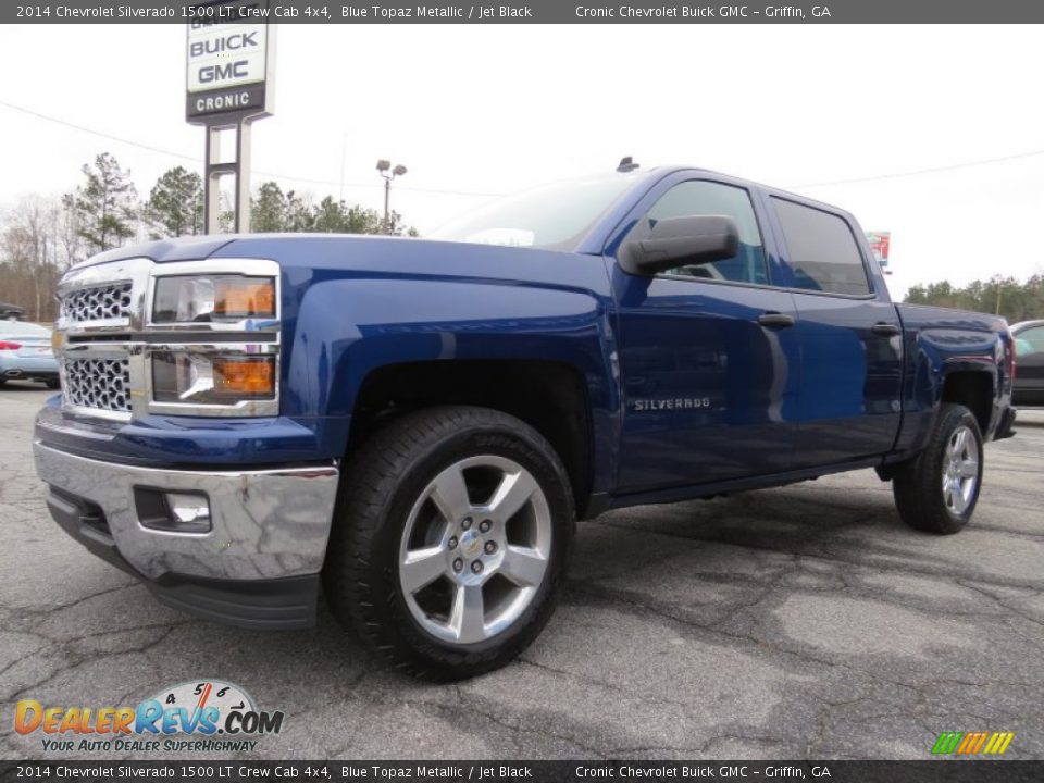 2014 Chevrolet Silverado 1500 LT Crew Cab 4x4 Blue Topaz Metallic / Jet Black Photo #3