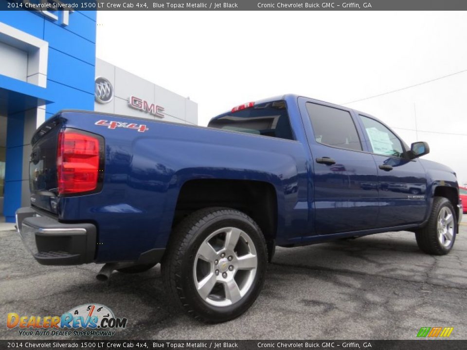 2014 Chevrolet Silverado 1500 LT Crew Cab 4x4 Blue Topaz Metallic / Jet Black Photo #7