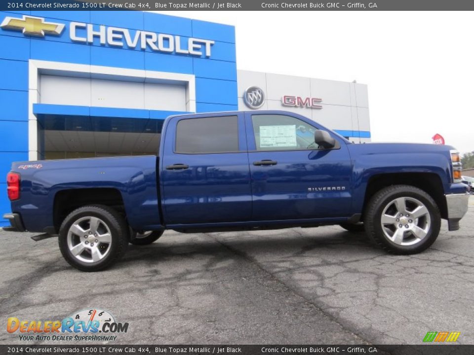 2014 Chevrolet Silverado 1500 LT Crew Cab 4x4 Blue Topaz Metallic / Jet Black Photo #8