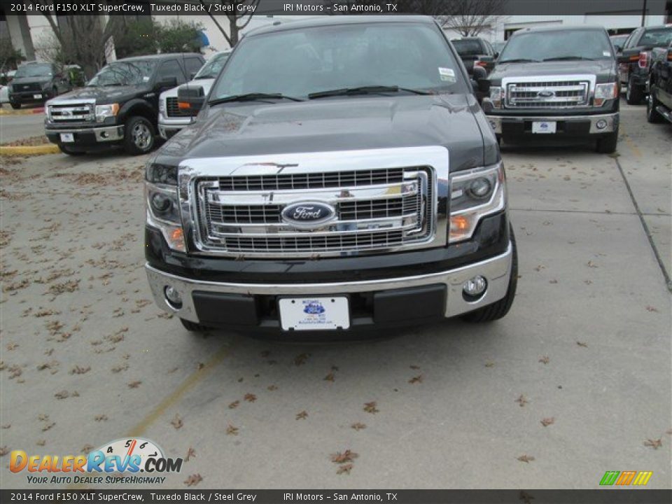 2014 Ford F150 XLT SuperCrew Tuxedo Black / Steel Grey Photo #1