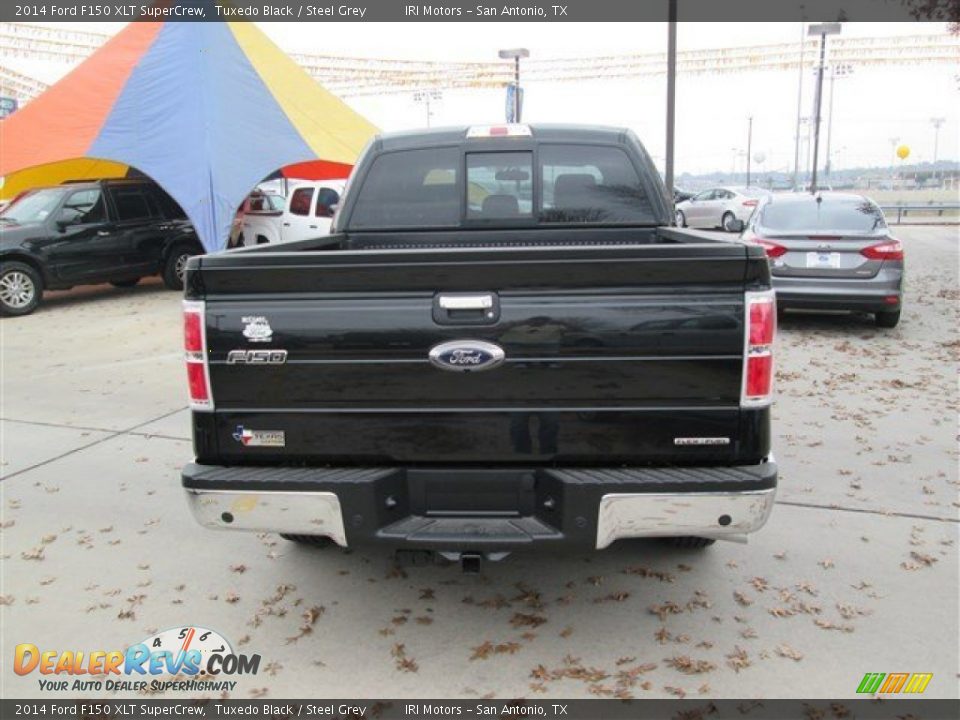 2014 Ford F150 XLT SuperCrew Tuxedo Black / Steel Grey Photo #5