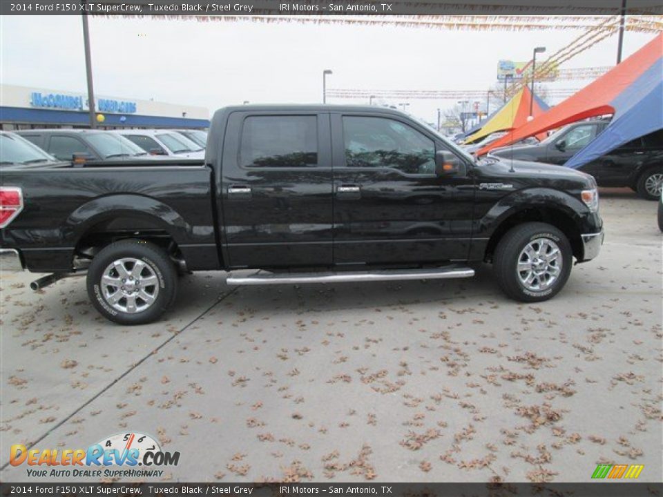 2014 Ford F150 XLT SuperCrew Tuxedo Black / Steel Grey Photo #7