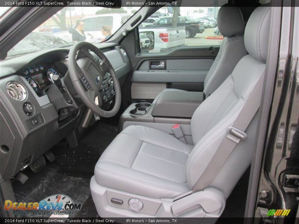 2014 Ford F150 XLT SuperCrew Tuxedo Black / Steel Grey Photo #8