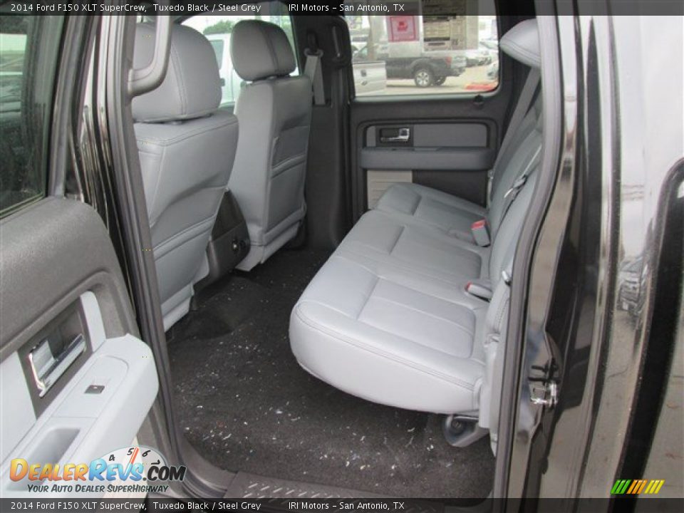 2014 Ford F150 XLT SuperCrew Tuxedo Black / Steel Grey Photo #9