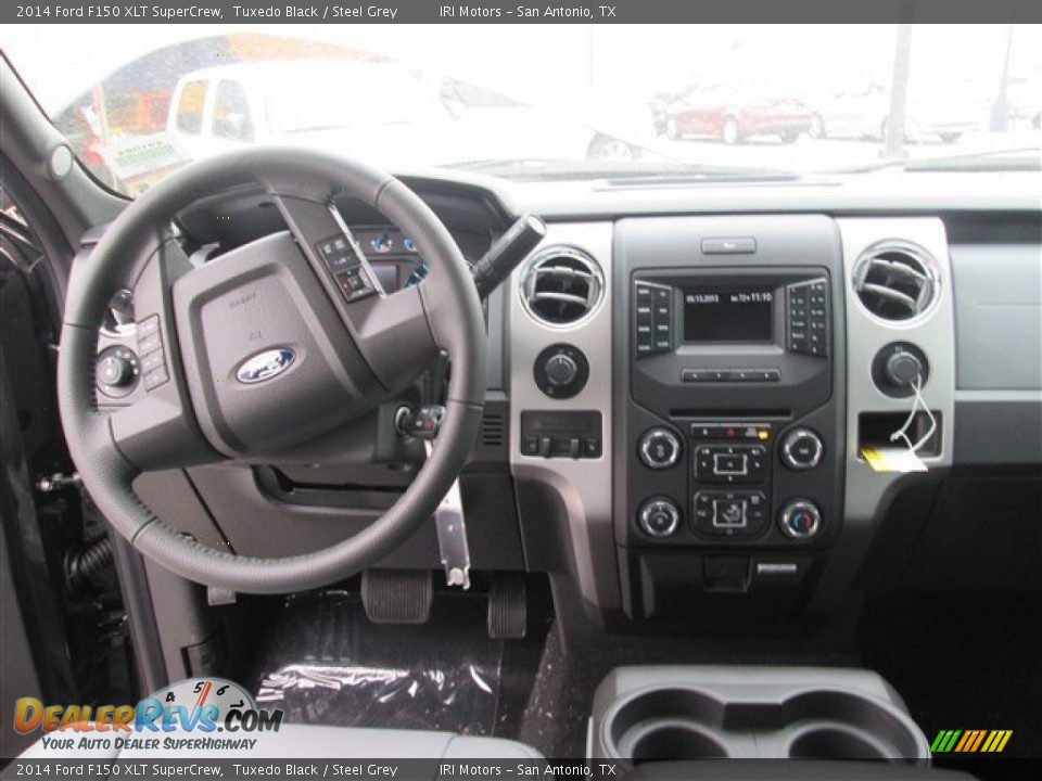 2014 Ford F150 XLT SuperCrew Tuxedo Black / Steel Grey Photo #10