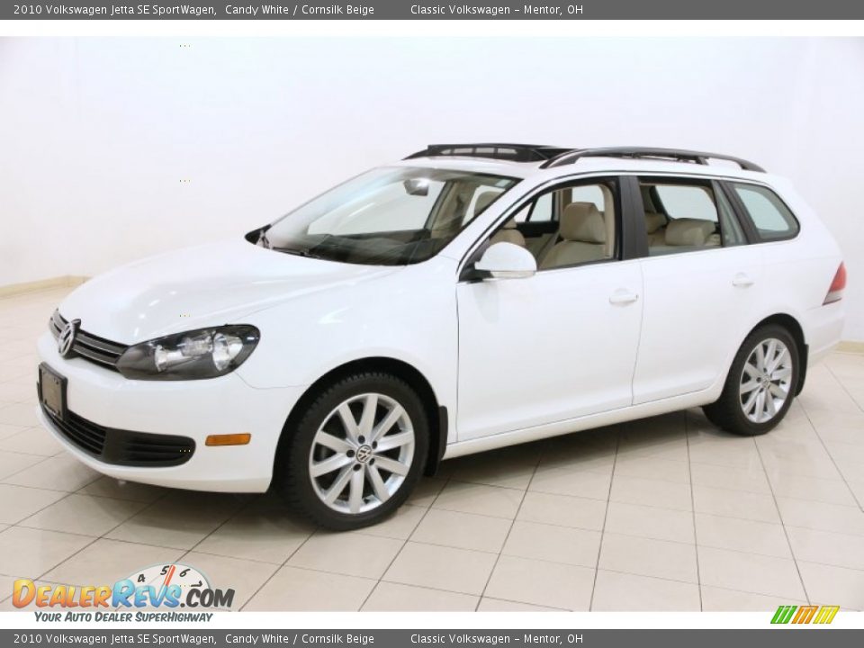 2010 Volkswagen Jetta SE SportWagen Candy White / Cornsilk Beige Photo #3