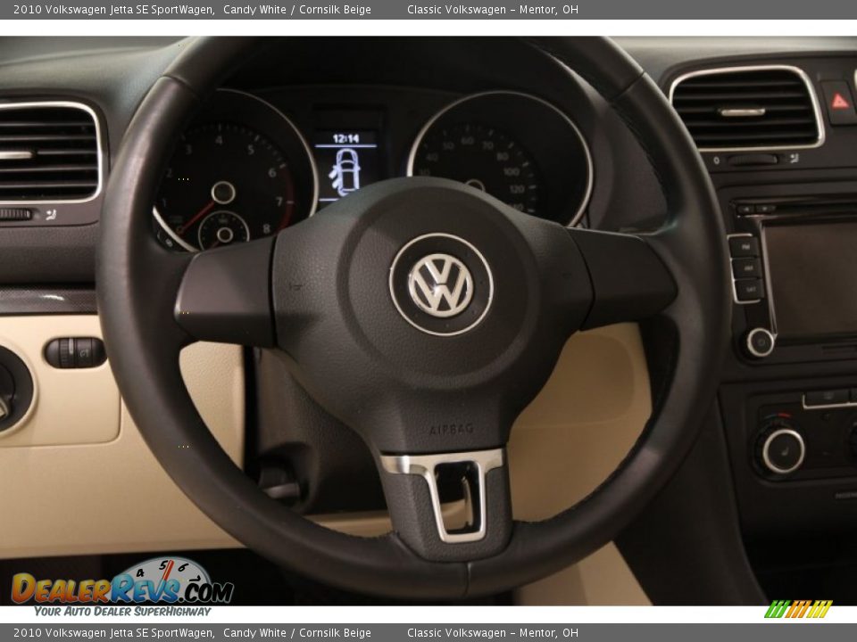 2010 Volkswagen Jetta SE SportWagen Steering Wheel Photo #8