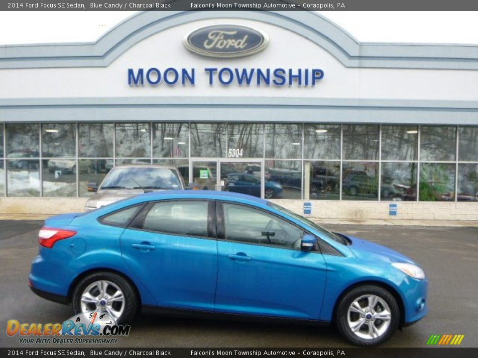 2014 Ford Focus SE Sedan Blue Candy / Charcoal Black Photo #1