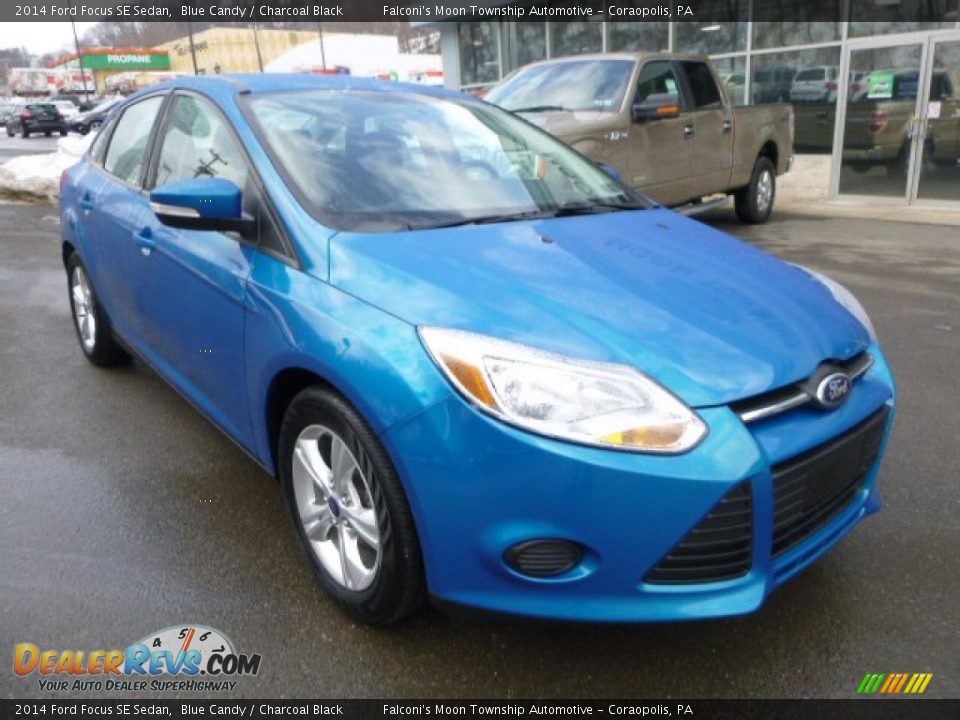 2014 Ford Focus SE Sedan Blue Candy / Charcoal Black Photo #8