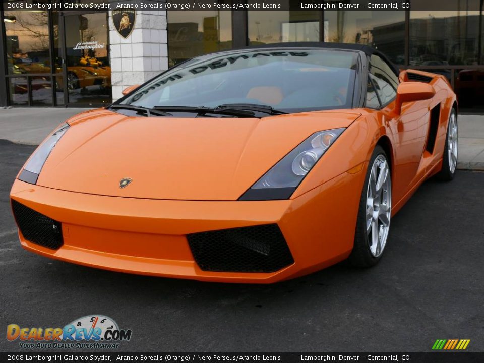 2008 Lamborghini Gallardo Spyder Arancio Borealis (Orange) / Nero Perseus/Arancio Leonis Photo #2