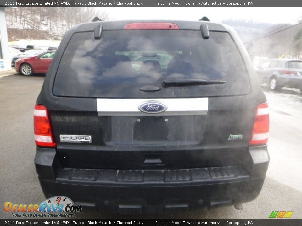 2011 Ford Escape Limited V6 4WD Tuxedo Black Metallic / Charcoal Black Photo #3