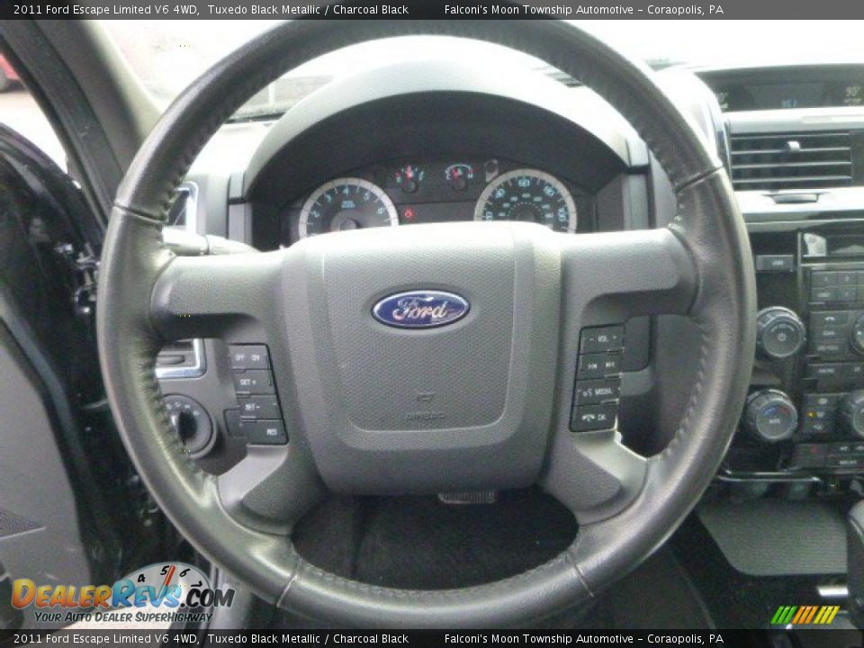 2011 Ford Escape Limited V6 4WD Tuxedo Black Metallic / Charcoal Black Photo #22