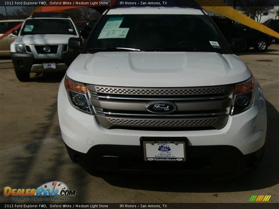 2013 Ford Explorer FWD Oxford White / Medium Light Stone Photo #1