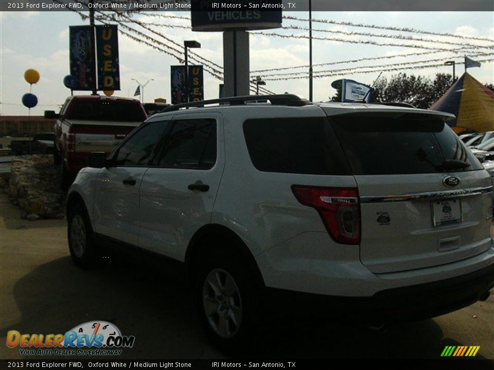 2013 Ford Explorer FWD Oxford White / Medium Light Stone Photo #6