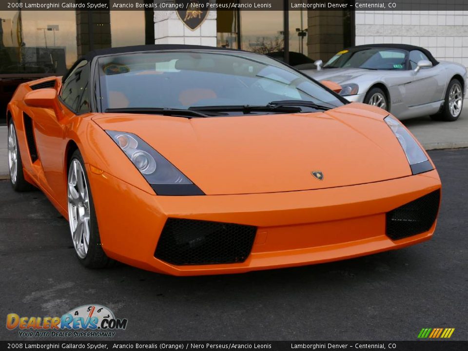 2008 Lamborghini Gallardo Spyder Arancio Borealis (Orange) / Nero Perseus/Arancio Leonis Photo #5