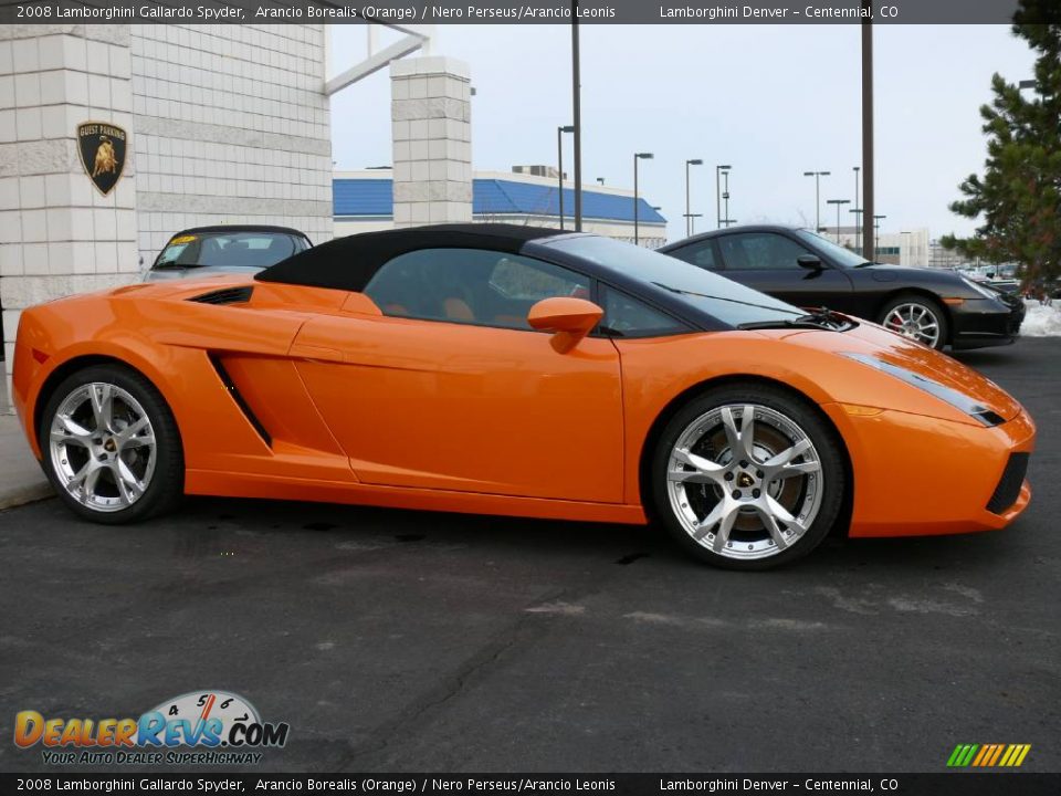 2008 Lamborghini Gallardo Spyder Arancio Borealis (Orange) / Nero Perseus/Arancio Leonis Photo #7