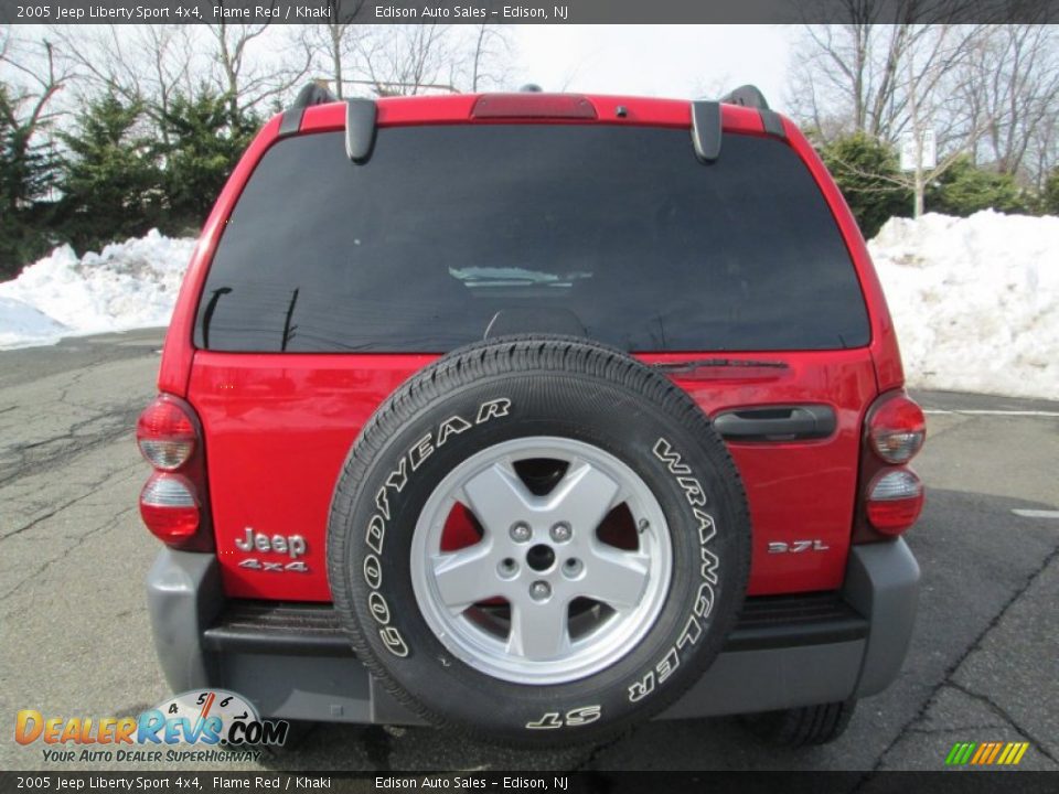 2005 Jeep Liberty Sport 4x4 Flame Red / Khaki Photo #6