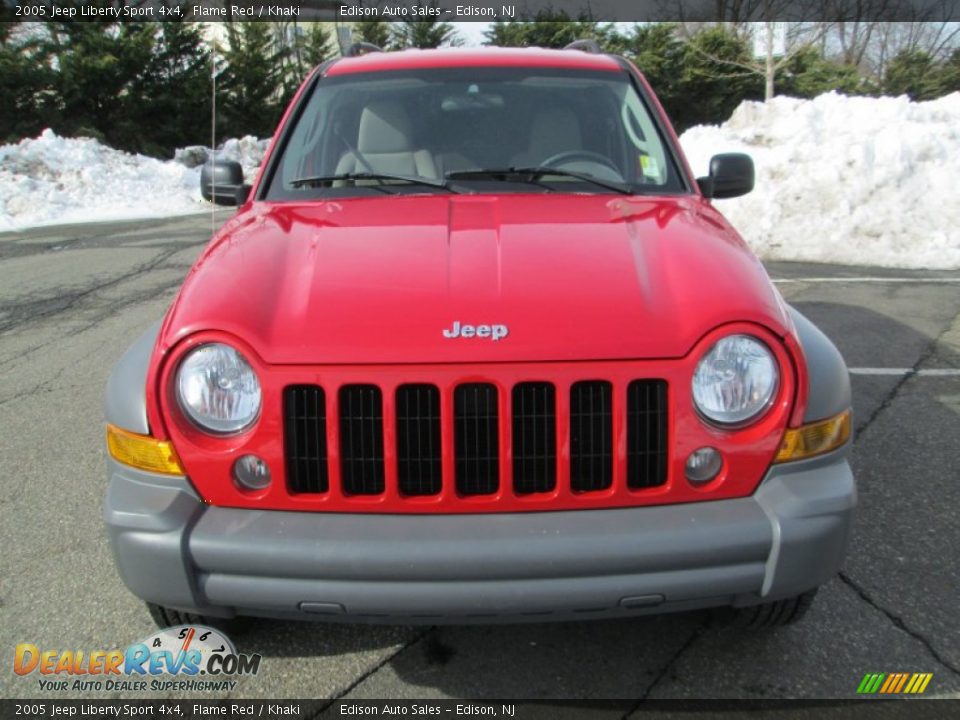 2005 Jeep Liberty Sport 4x4 Flame Red / Khaki Photo #12