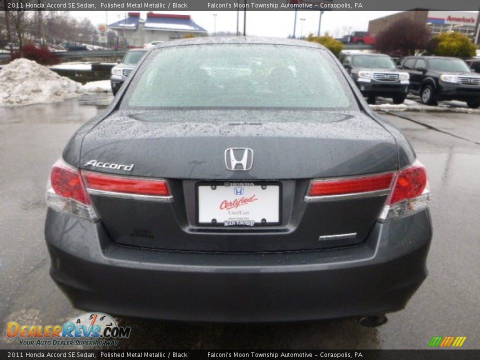2011 Honda Accord SE Sedan Polished Metal Metallic / Black Photo #4