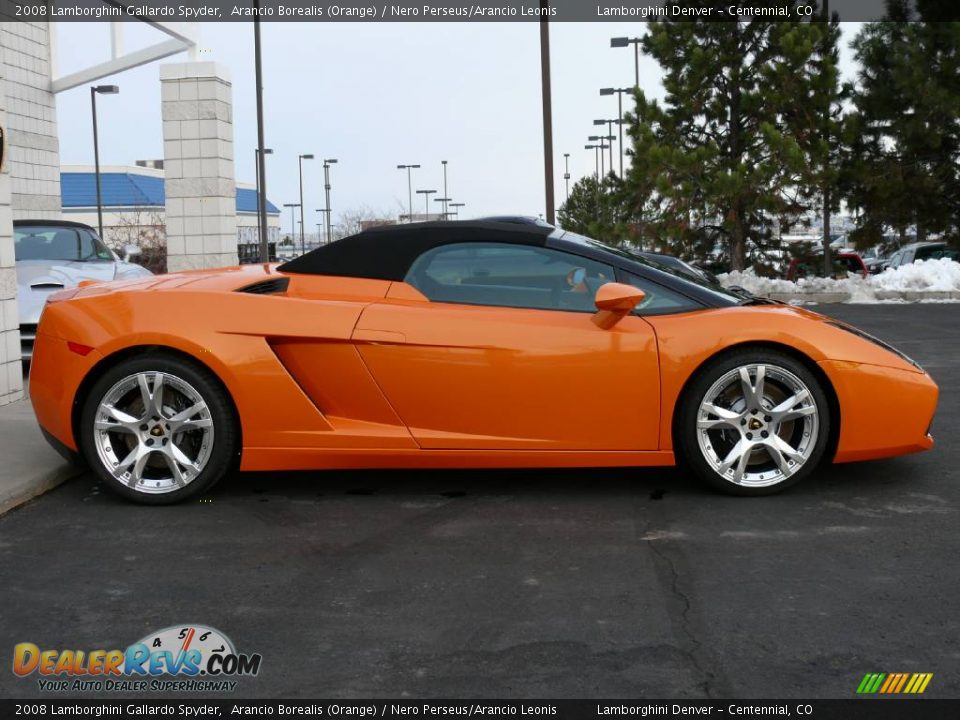 2008 Lamborghini Gallardo Spyder Arancio Borealis (Orange) / Nero Perseus/Arancio Leonis Photo #8