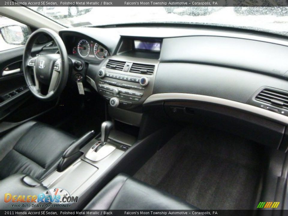 2011 Honda Accord SE Sedan Polished Metal Metallic / Black Photo #11