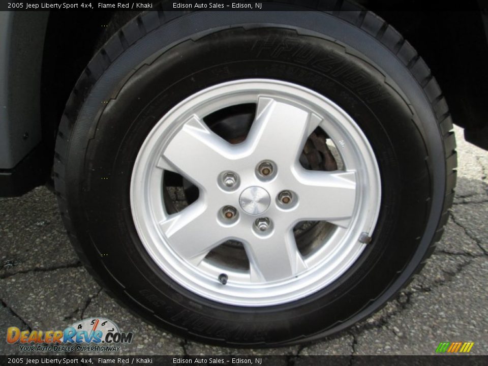 2005 Jeep Liberty Sport 4x4 Flame Red / Khaki Photo #27