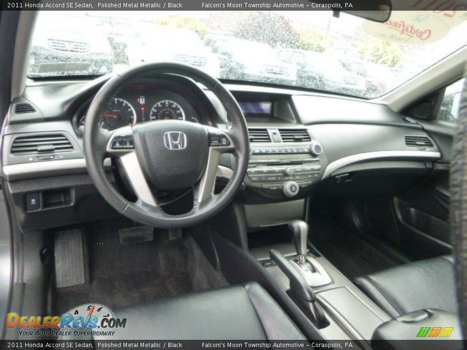 2011 Honda Accord SE Sedan Polished Metal Metallic / Black Photo #17