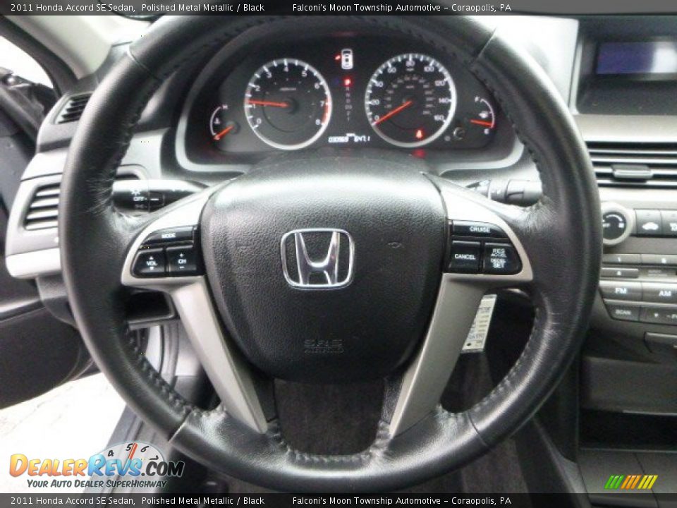 2011 Honda Accord SE Sedan Polished Metal Metallic / Black Photo #22