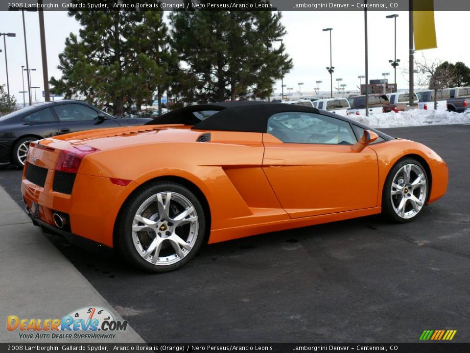 2008 Lamborghini Gallardo Spyder Arancio Borealis (Orange) / Nero Perseus/Arancio Leonis Photo #9