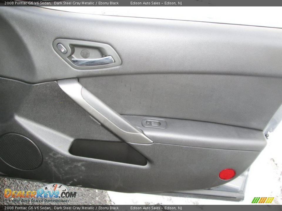 2008 Pontiac G6 V6 Sedan Dark Steel Gray Metallic / Ebony Black Photo #26