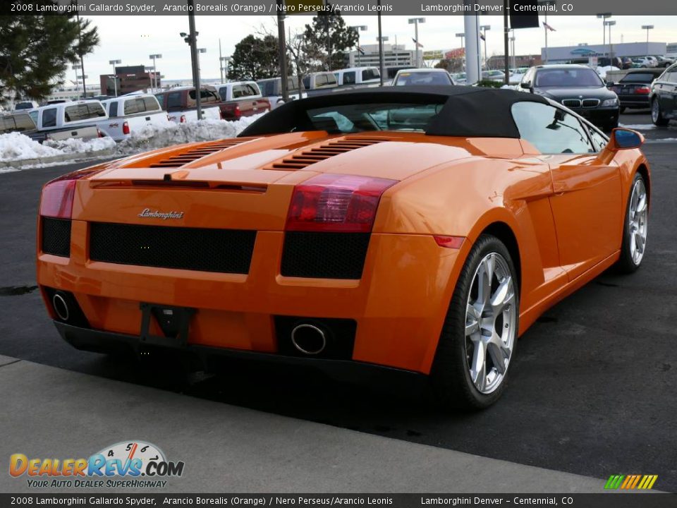 2008 Lamborghini Gallardo Spyder Arancio Borealis (Orange) / Nero Perseus/Arancio Leonis Photo #10
