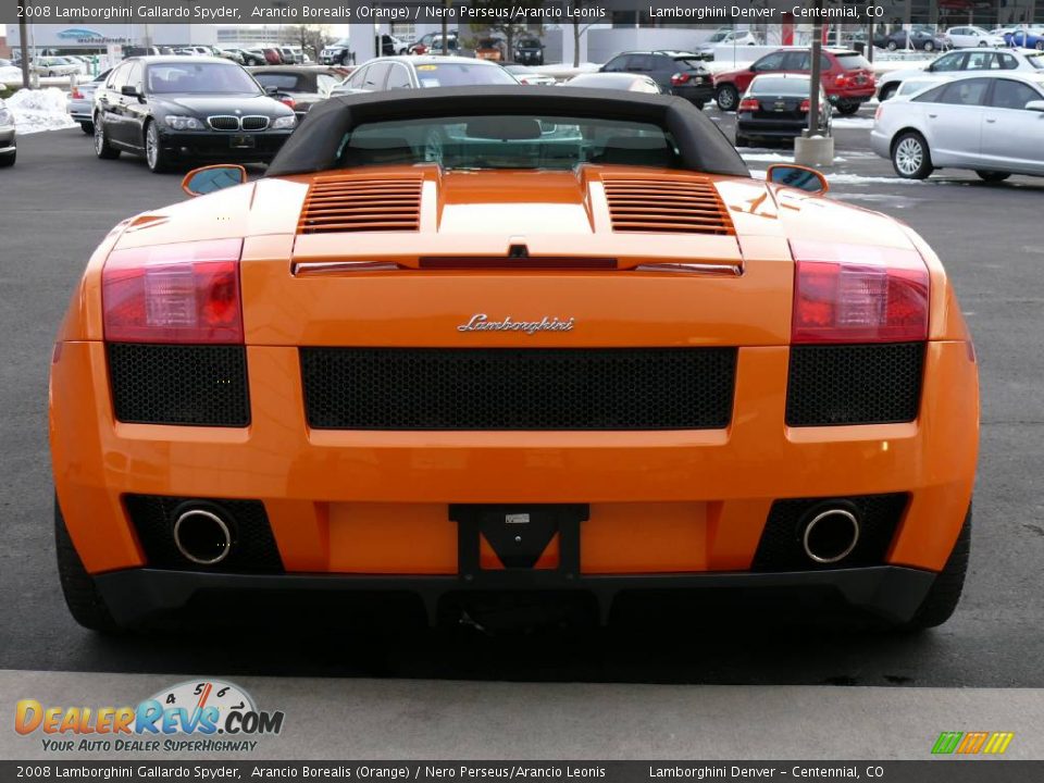 2008 Lamborghini Gallardo Spyder Arancio Borealis (Orange) / Nero Perseus/Arancio Leonis Photo #11