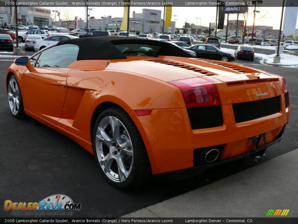 2008 Lamborghini Gallardo Spyder Arancio Borealis (Orange) / Nero Perseus/Arancio Leonis Photo #12