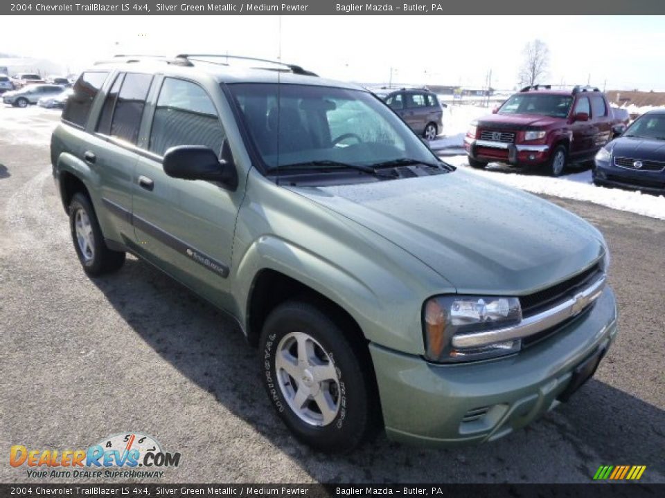 2004 Chevrolet TrailBlazer LS 4x4 Silver Green Metallic / Medium Pewter Photo #4