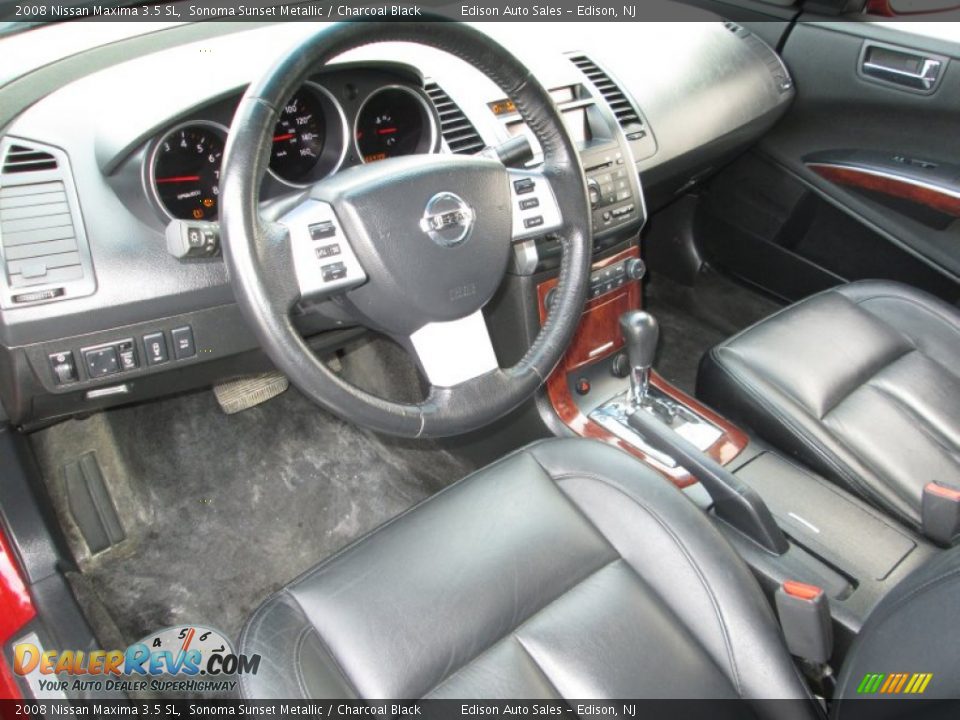 Charcoal Black Interior - 2008 Nissan Maxima 3.5 SL Photo #15